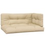 Garden pallet sofa set with 4 acacia wood cushions. by , Outdoor sofas - Ref: Foro24-3209363, Price: 687,00 €, Discount: %