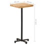 Square high bar table made of rough mango wood 50x50x110 cm by vidaXL, Kitchen and dining tables - Ref: Foro24-320270, Price:...