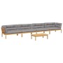 Set of garden pallet sofas and cushions 5 pieces acacia wood by , Outdoor sofas - Ref: Foro24-3209380, Price: 789,78 €, Disco...