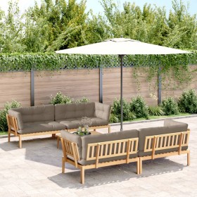 Set of garden pallet sofas and cushions 5 pieces acacia wood by , Outdoor sofas - Ref: Foro24-3209425, Price: 943,99 €, Disco...