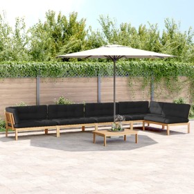 Garden pallet sofa set with 6 pieces and acacia wood cushions. by , Outdoor sofas - Ref: Foro24-3209394, Price: 1,00 €, Disco...