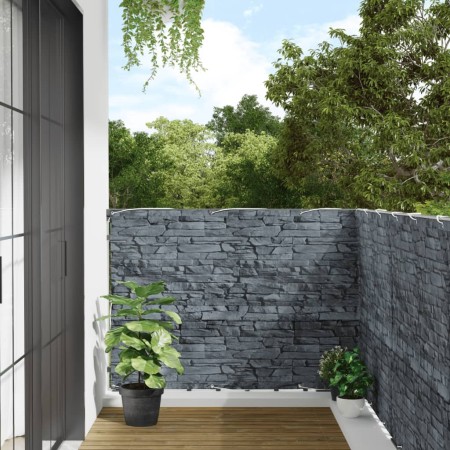 Pantalla de privacidad de jardín PVC piedra gris 300x120 cm de , Paneles de vallas - Ref: Foro24-4005524, Precio: 27,99 €, De...