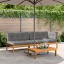 Garden pallet sofa set with 3-piece acacia wood cushions. by , Outdoor sofas - Ref: Foro24-3209446, Price: 419,17 €, Discount: %