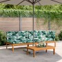 Garden pallet sofa set with 3-piece acacia wood cushions. by , Outdoor sofas - Ref: Foro24-3209450, Price: 405,99 €, Discount: %