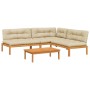 Set aus Gartenpaletten-Sofas und -Kissen 4 Stück Akazienholz von , Outdoor-Sofas - Ref: Foro24-3209459, Preis: 604,59 €, Raba...