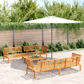 5-piece solid acacia wood garden pallet sofa set by , Outdoor sofas - Ref: Foro24-3209444, Price: 625,41 €, Discount: %