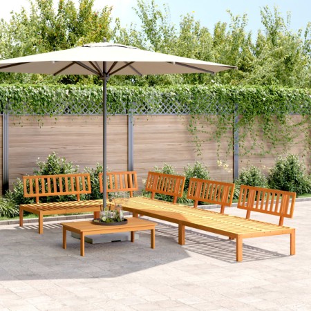 5-piece solid acacia wood garden pallet sofa set by , Outdoor sofas - Ref: Foro24-3209431, Price: 531,50 €, Discount: %