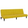 Sofá cama de 2 plazas con taburete terciopelo amarillo de , Sofás - Ref: Foro24-3258096, Precio: 292,99 €, Descuento: %