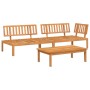 3-piece solid acacia wood garden pallet sofa set by , Outdoor sofas - Ref: Foro24-3209427, Price: 317,02 €, Discount: %