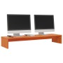 Solid pine wood monitor stand in brown wax finish, 100x27x15 cm. by , TV Furniture - Ref: Foro24-847165, Price: 30,75 €, Disc...