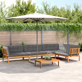 Set aus Gartenpaletten-Sofas und -Kissen 5 Stück Akazienholz von , Outdoor-Sofas - Ref: Foro24-3209536, Preis: 841,99 €, Raba...