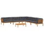 Set of garden pallet sofas and cushions 6 pieces acacia wood by , Outdoor sofas - Ref: Foro24-3209541, Price: 1,00 €, Discoun...