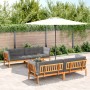 Set aus Gartenpaletten-Sofas und -Kissen 5 Stück Akazienholz von , Outdoor-Sofas - Ref: Foro24-3209548, Preis: 954,77 €, Raba...