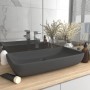 Lavabo de lujo de cerámica rectangular gris oscuro mate 71x38cm de vidaXL, Lavabos - Ref: Foro24-146961, Precio: 92,02 €, Des...