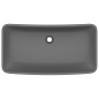 Lavabo de lujo de cerámica rectangular gris oscuro mate 71x38cm de vidaXL, Lavabos - Ref: Foro24-146961, Precio: 92,02 €, Des...