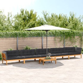 Set aus Gartenpaletten-Sofas und -Kissen 6 Stück Akazienholz von , Outdoor-Sofas - Ref: Foro24-3209529, Preis: 1,00 €, Rabatt: %