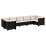 Set mit 7 Gartensofas mit Kissen Kunstrattan schwarz von , Gartensets - Ref: Foro24-3261971, Preis: 571,51 €, Rabatt: %