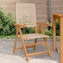 Garden chairs 2 units solid acacia wood PE beige rattan by , Garden chairs - Ref: Foro24-367653, Price: 155,07 €, Discount: %