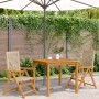 Garden chairs 2 units solid acacia wood PE beige rattan by , Garden chairs - Ref: Foro24-367653, Price: 155,07 €, Discount: %