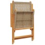 Garden chairs 2 units solid acacia wood PE beige rattan by , Garden chairs - Ref: Foro24-367653, Price: 155,07 €, Discount: %