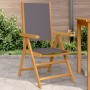 Garden chairs 2 units solid acacia wood and anthracite fabric by , Garden chairs - Ref: Foro24-367658, Price: 149,54 €, Disco...