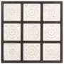 Brown and white MDF hand carved wall panel 60x60x1.5 cm by vidaXL, Wall covering - Ref: Foro24-321654, Price: 34,78 €, Discou...