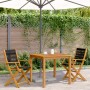 Garden chairs 2 units solid acacia wood black polypropylene by , Garden chairs - Ref: Foro24-367666, Price: 145,31 €, Discoun...