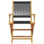 Garden chairs 2 units solid acacia wood black polypropylene by , Garden chairs - Ref: Foro24-367666, Price: 145,31 €, Discoun...