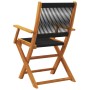 Garden chairs 2 units solid acacia wood black polypropylene by , Garden chairs - Ref: Foro24-367666, Price: 145,31 €, Discoun...