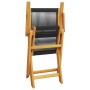 Garden chairs 2 units solid acacia wood black polypropylene by , Garden chairs - Ref: Foro24-367666, Price: 145,31 €, Discoun...