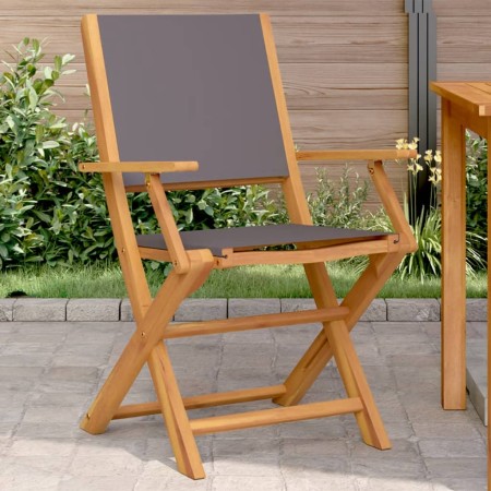 Garden chairs 2 units solid acacia wood and anthracite fabric by , Garden chairs - Ref: Foro24-367670, Price: 127,61 €, Disco...