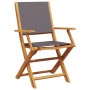 Garden chairs 2 units solid acacia wood and anthracite fabric by , Garden chairs - Ref: Foro24-367670, Price: 127,99 €, Disco...