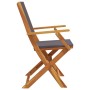 Garden chairs 2 units solid acacia wood and anthracite fabric by , Garden chairs - Ref: Foro24-367670, Price: 127,61 €, Disco...