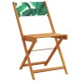 Bistro chairs 2 units acacia wood and leaf print fabric by , Garden chairs - Ref: Foro24-367685, Price: 88,15 €, Discount: %