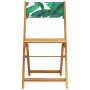 Bistro chairs 2 units acacia wood and leaf print fabric by , Garden chairs - Ref: Foro24-367685, Price: 88,15 €, Discount: %