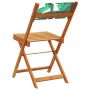 Bistro chairs 2 units acacia wood and leaf print fabric by , Garden chairs - Ref: Foro24-367685, Price: 88,15 €, Discount: %