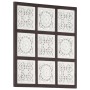 Brown and white MDF hand carved wall panel 60x60x1.5 cm by vidaXL, Wall covering - Ref: Foro24-321654, Price: 34,78 €, Discou...