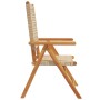 Reclining garden chairs 4 pcs PE rattan solid wood beige by , Garden chairs - Ref: Foro24-3214526, Price: 300,88 €, Discount: %