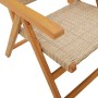 Reclining garden chairs 4 pcs PE rattan solid wood beige by , Garden chairs - Ref: Foro24-3214526, Price: 300,88 €, Discount: %