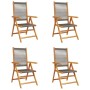 Reclining garden chairs 4 pcs solid acacia wood gray by , Garden chairs - Ref: Foro24-3214532, Price: 323,06 €, Discount: %