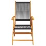 Reclining garden chairs 6 pcs solid acacia wood black by , Garden chairs - Ref: Foro24-3214530, Price: 482,99 €, Discount: %