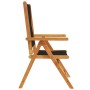 Reclining garden chairs 6 pcs solid acacia wood black by , Garden chairs - Ref: Foro24-3214530, Price: 482,99 €, Discount: %