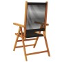 Reclining garden chairs 6 pcs solid acacia wood black by , Garden chairs - Ref: Foro24-3214530, Price: 482,99 €, Discount: %