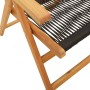 Reclining garden chairs 6 pcs solid acacia wood black by , Garden chairs - Ref: Foro24-3214530, Price: 482,99 €, Discount: %