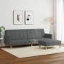 Two-seater sofa bed with dark gray fabric ottoman by , Sofas - Ref: Foro24-3258089, Price: 321,98 €, Discount: %