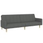 Sofá cama de 2 plazas con taburete tela gris oscuro de , Sofás - Ref: Foro24-3258089, Precio: 321,98 €, Descuento: %