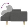 Sofá cama de 2 plazas con taburete tela gris oscuro de , Sofás - Ref: Foro24-3258089, Precio: 321,98 €, Descuento: %