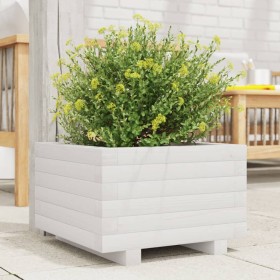 Solid white pine wood planter 40x40x26.5 cm by , Pots and planters - Ref: Foro24-847289, Price: 51,99 €, Discount: %