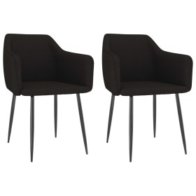 Sillas de comedor 2 unidades tela negro de , Sillas de comedor - Ref: Foro24-323120, Precio: 178,16 €, Descuento: %