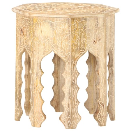 Mesa auxiliar de madera maciza de mango Ø48 cm de vidaXL, Mesas auxiliares - Ref: Foro24-320372, Precio: 154,21 €, Descuento: %